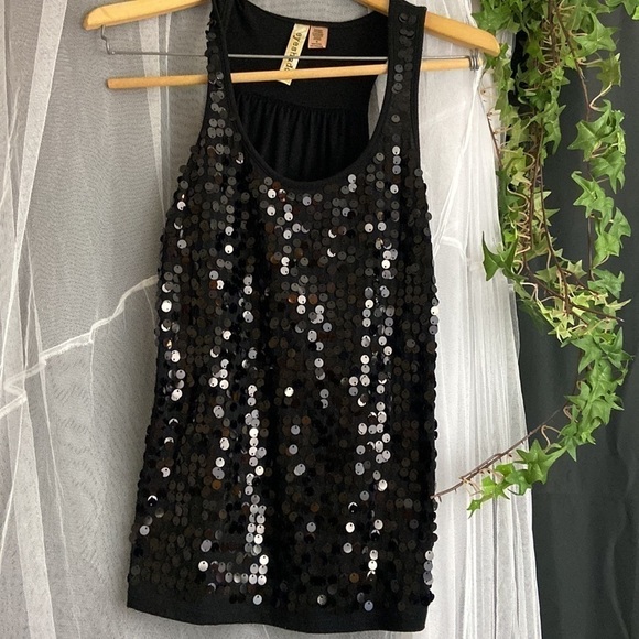 Eyeshadow Tops - Eyeshadow Black Blingy Tank top